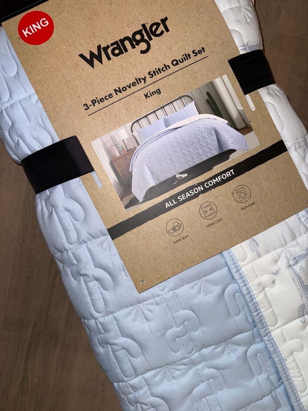 Wrangler 3-Piece Novelty Stitch Quilt Set, King
